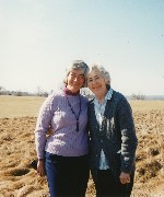 Ruth Bennett McDougal Dorrough; Alice Isobel Haydock Bennett; might have been taken at the Water House on West Lake Rd